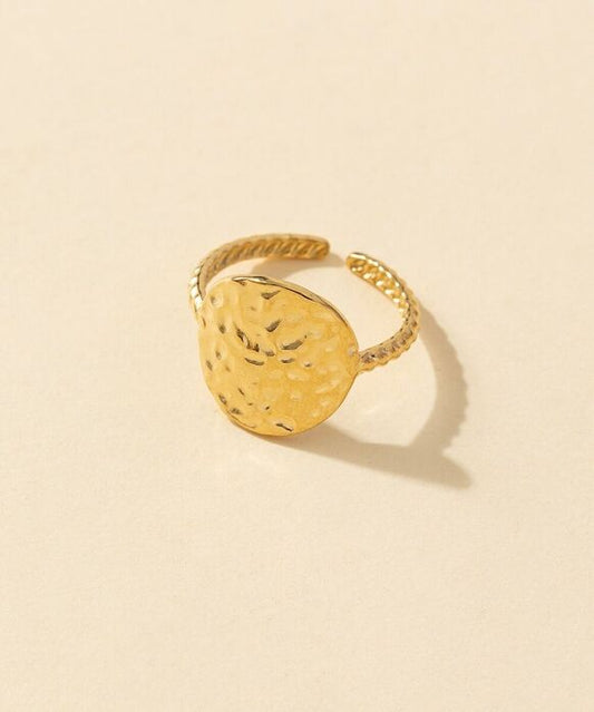 Bague - ronde martelée