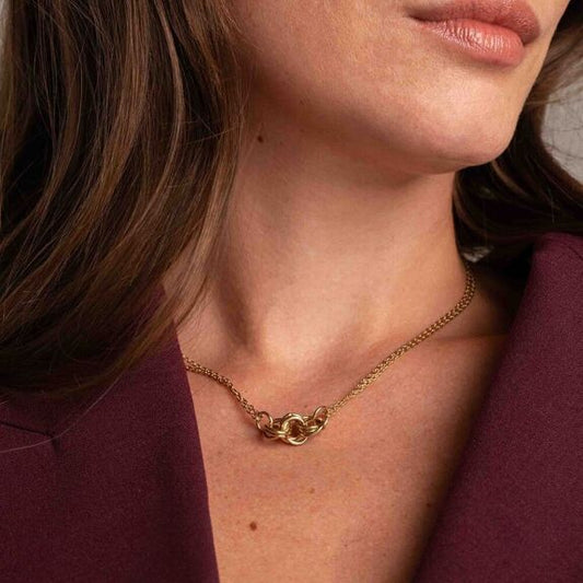 Collier Anéa - pendentif maillons ronds